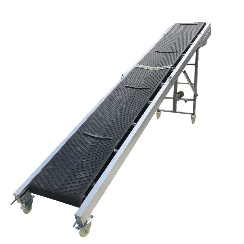 Hot selling truck loading and unloading belt conveyor PVC belt conveyor with hopper