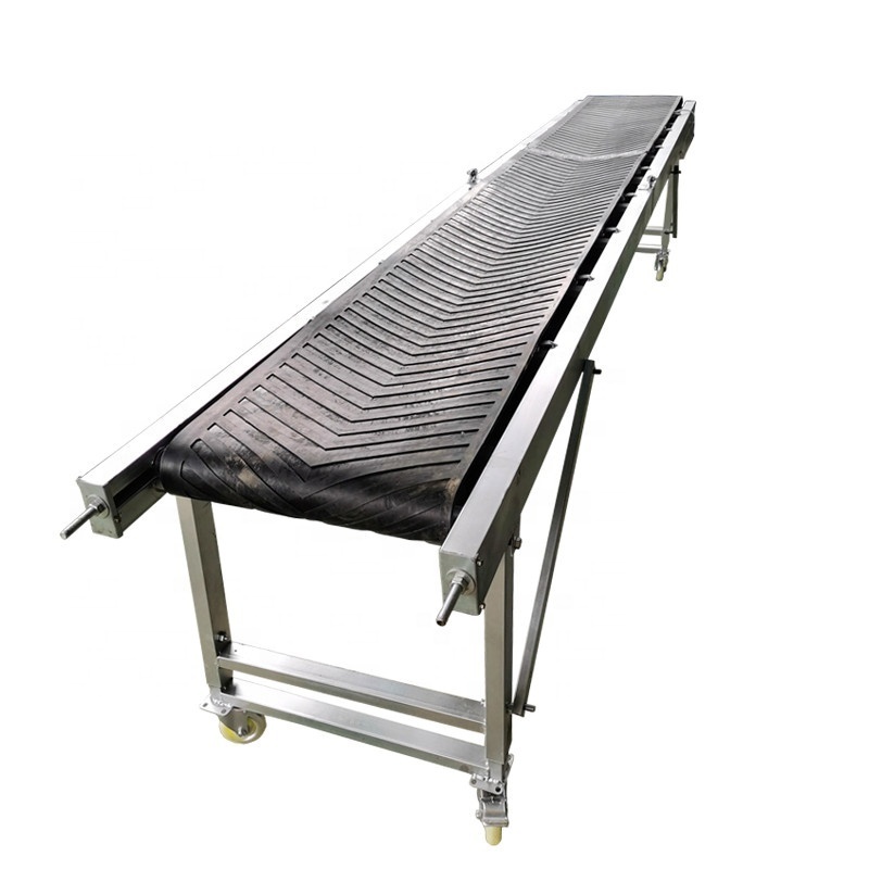 Portable Adjustable Height Inclined Staircase pu pvc Assembly Line Belt Conveyor for Stairs