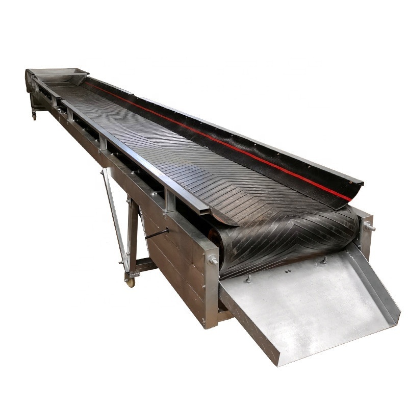 Hot selling truck loading and unloading belt conveyor PVC belt conveyor with hopper