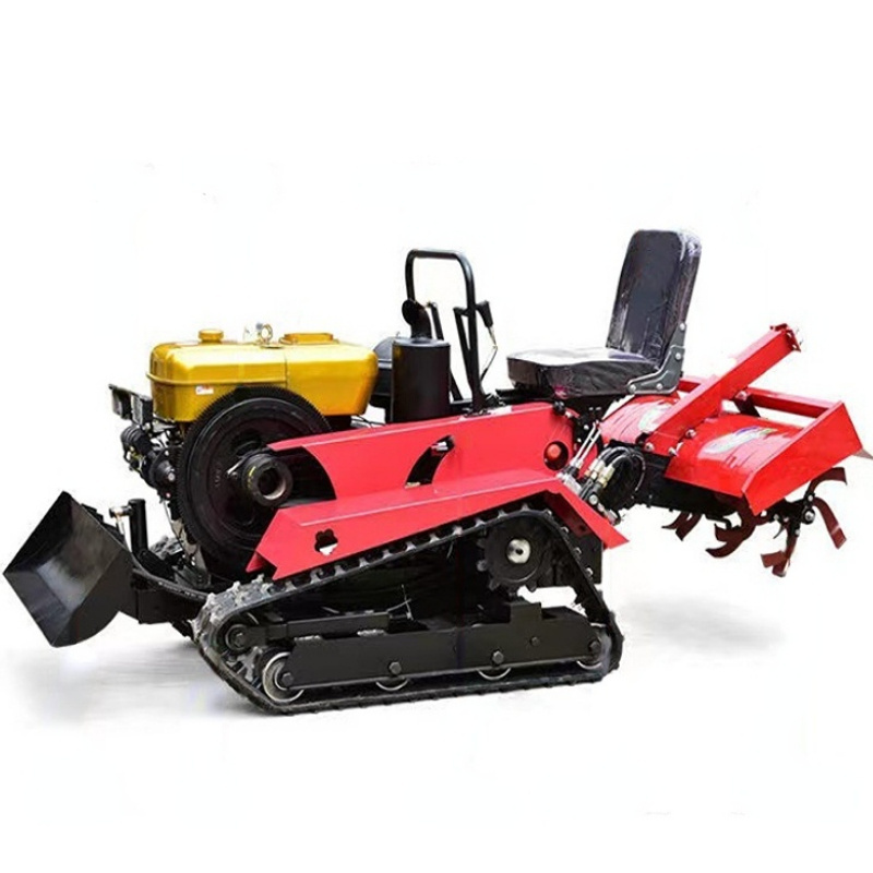 Farm Crawler Rotary Tractor Tiller Trailed Rotary Cultivator for Sale