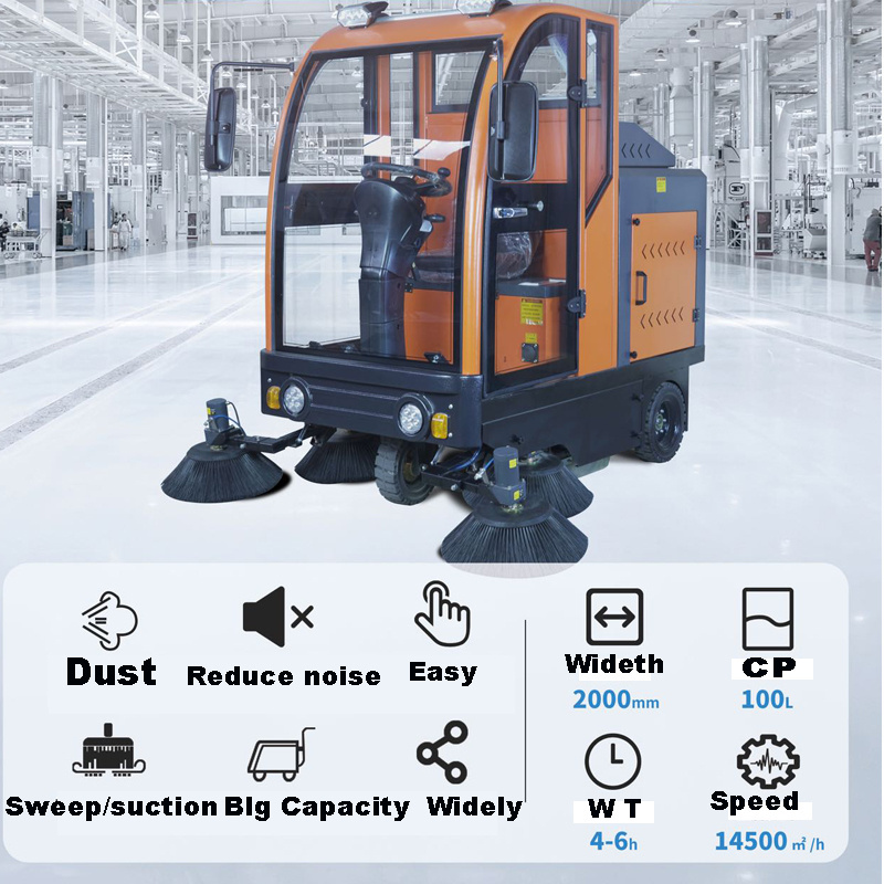 Multi-purpose cleaning machine diesel compact street sweeper diesel road sweeper