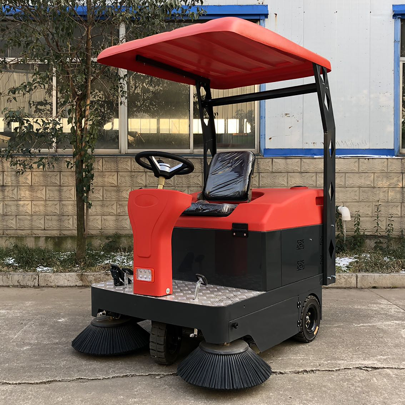 Magnetic Sweeper Ride on Sweeper Truck  Four-wheel Garbage Cleaning Electric Double Fan Road Sweeper