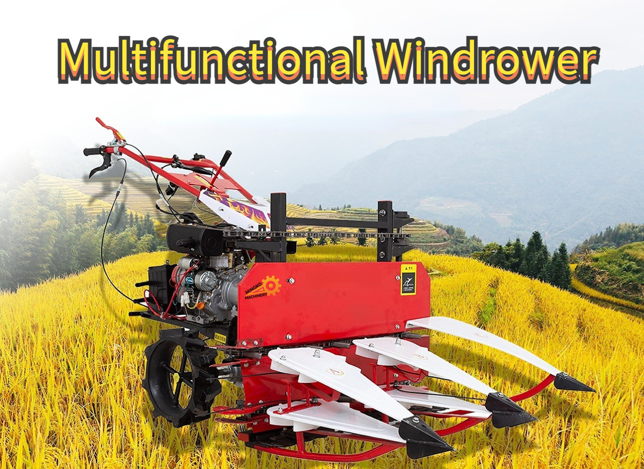 High Quality Walking Type New Small Mini Rice Wheat Combine Harvester Reaper Soybean Mini Harvester From Factory