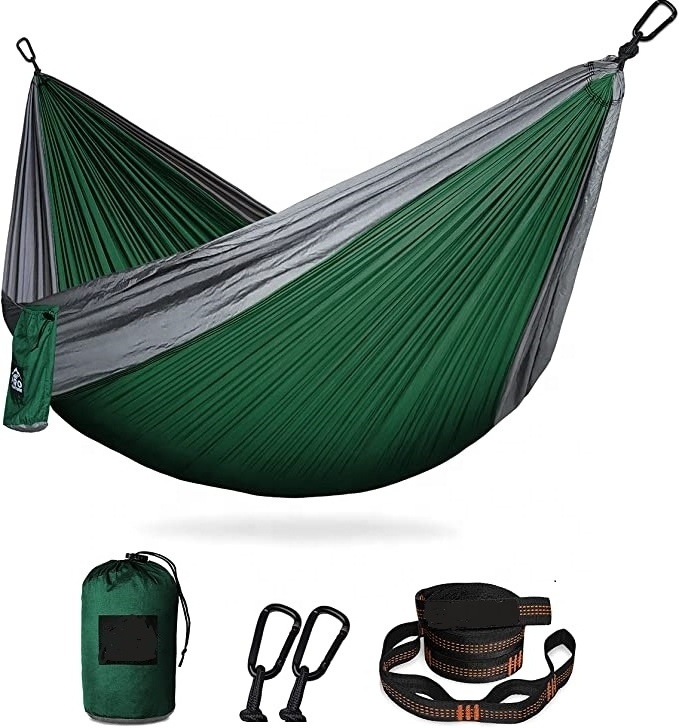 Double Camping Hammock,Portable Parachute Hammock Suitable for Outdoor Beach Yard,Perfect Backpacking Gear