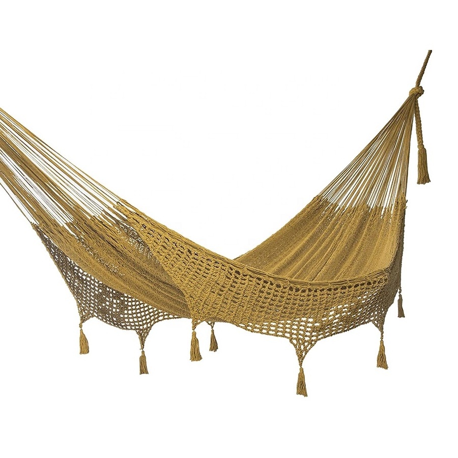 Comfortable Fabric Hammock with Tree Straps for Hanging Durable for Camping Outdoor Backyard