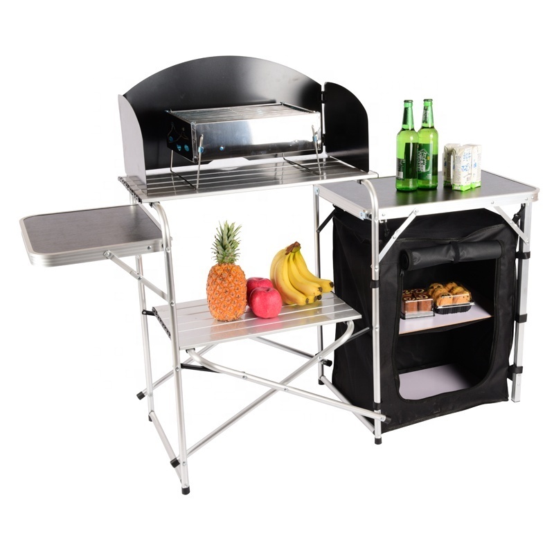 Deluxe Portable Outdoor Kitchen Home Furniture Camping Kitchen with cupboard