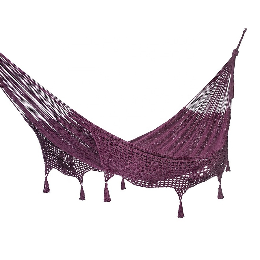 Comfortable Fabric Hammock with Tree Straps for Hanging Durable for Camping Outdoor Backyard