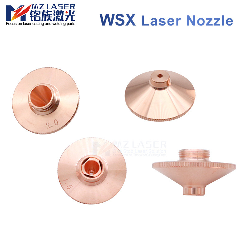 Minglaser Laser Nozzles Bulge D28 H15 Single Double Layer Tip Copper Nozzle 1.0 1.5 2.0 For WSX Fiber Laser Cutting Machine Head