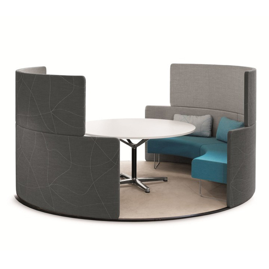 Round office booth/rectangular cafe booth seating/Customized fabric office meeting booth