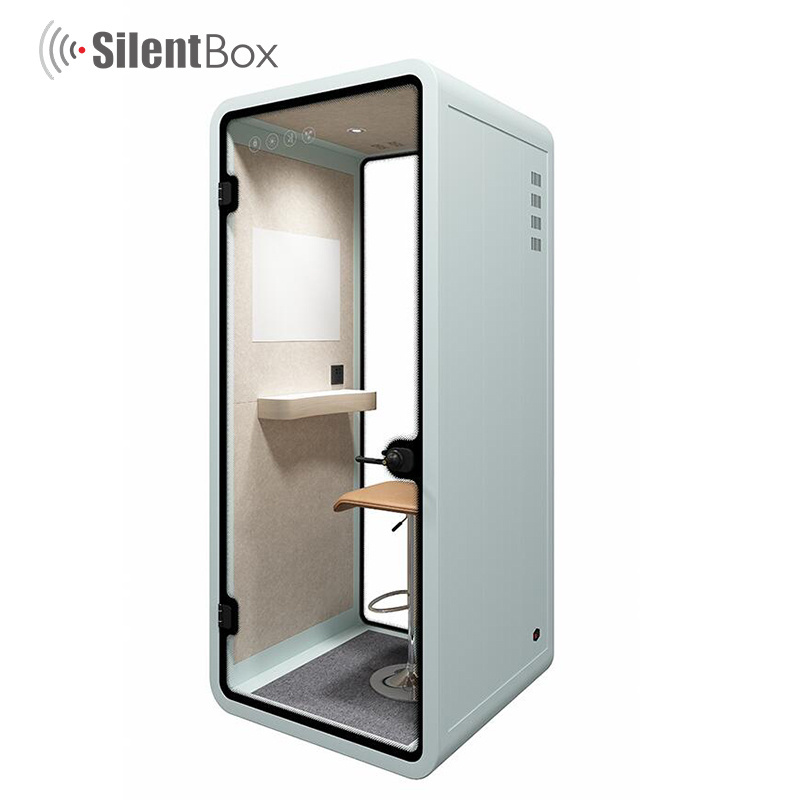 Custom Made Sound Proof Office Call Box Personal Space Free Standing Single Person Phone Booth For Sale