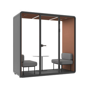 Soundproof Room Silent Cabin Mobile Office Negotiation Room Recording Studio Detachable Telephone Booth