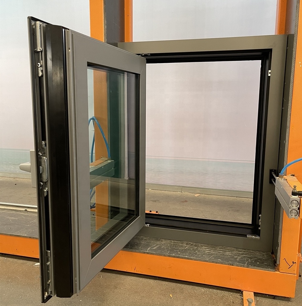 German standard aluminum tilt and turn passive window quadruple pane windows