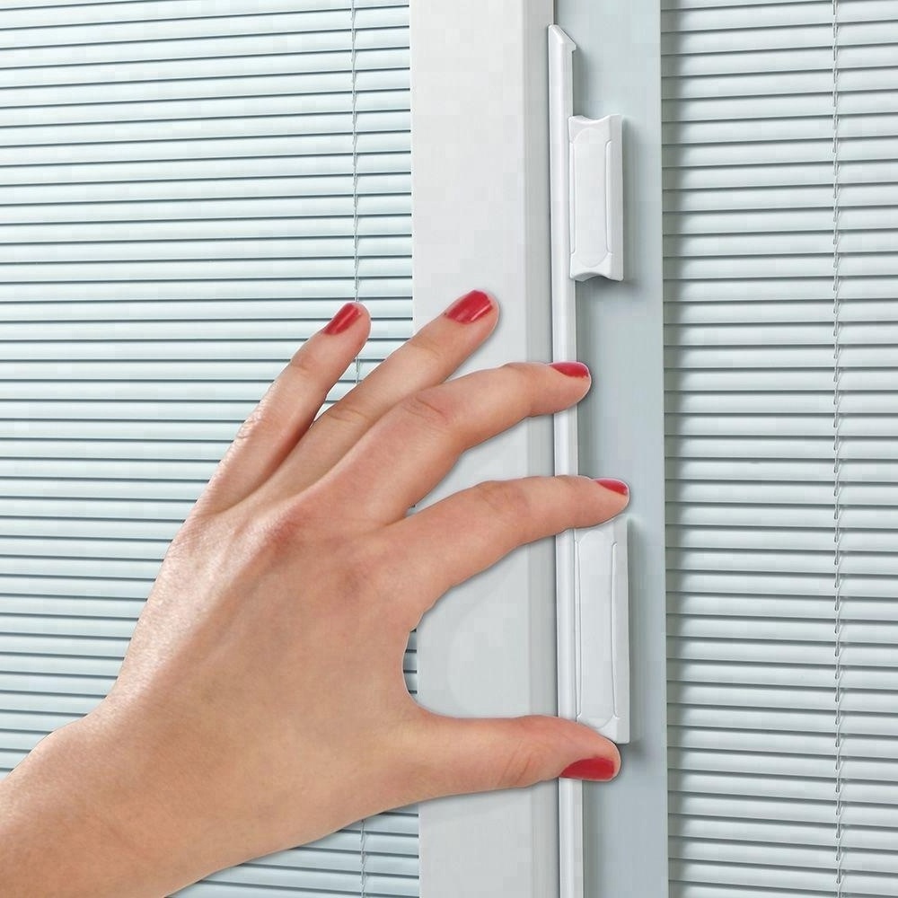 Minglei Horizontal blinds sliding glass exterior pvc doors for balcony