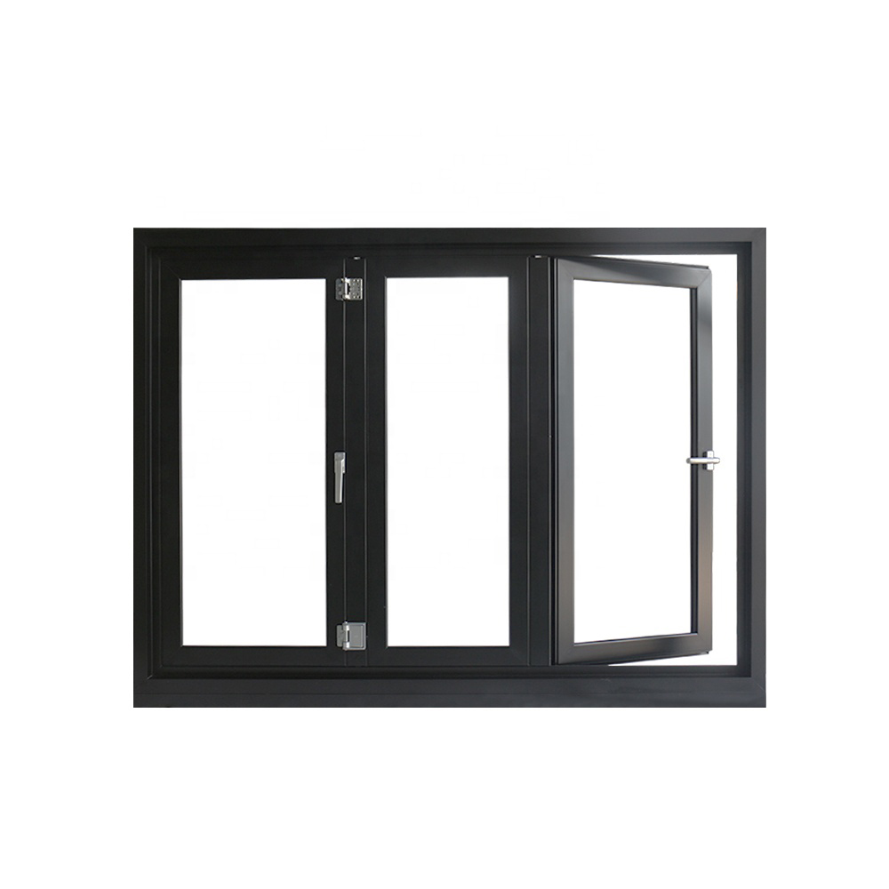 Minglei Glass Bifolding Windows Horizontal Folding Local Window Aluminium Bifold Window