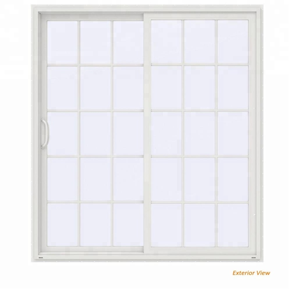 Minglei Balcony white vinyl upvc plastic sliding glass door