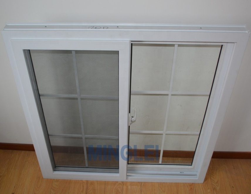 Minglei Upvc sliding glass window with mosquito net