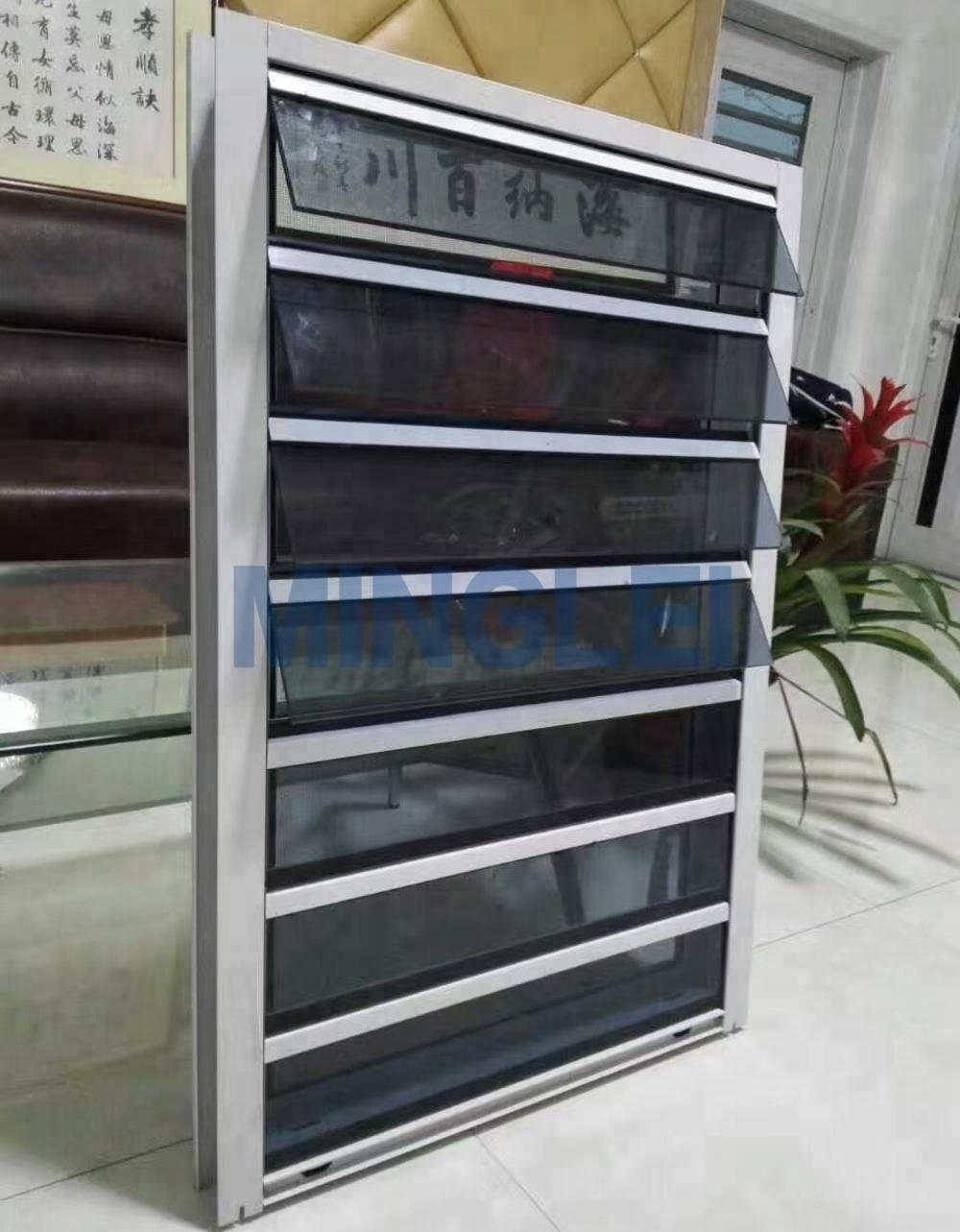 Minglei Aluminum louvered jalousie windows with glass shutter