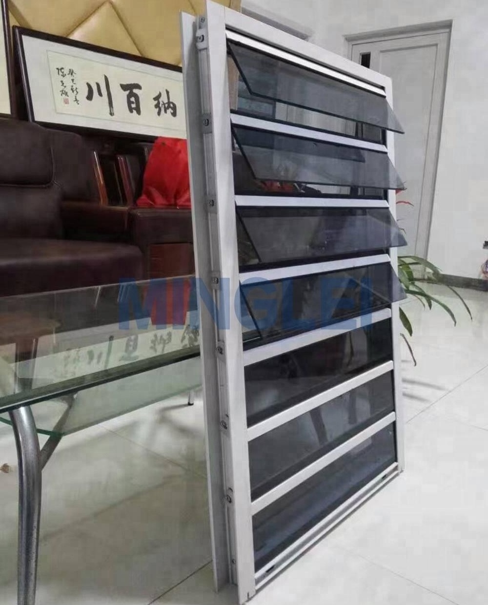 Minglei Aluminum louvered jalousie windows with glass shutter