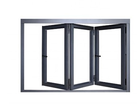 Minglei Glass Bifolding Windows Horizontal Folding Local Window Aluminium Bifold Window