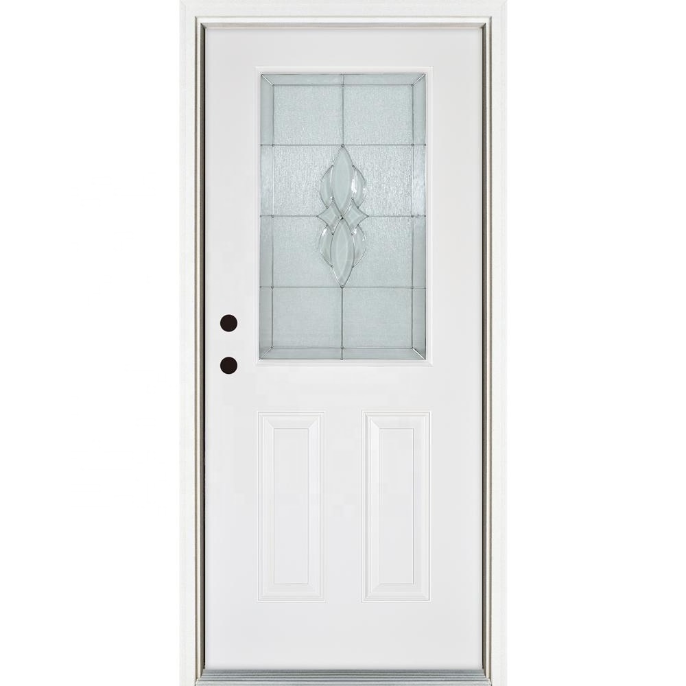 Minglei Modern design Entrance french fiberglass exterior single door luxury interior and exterior security doors