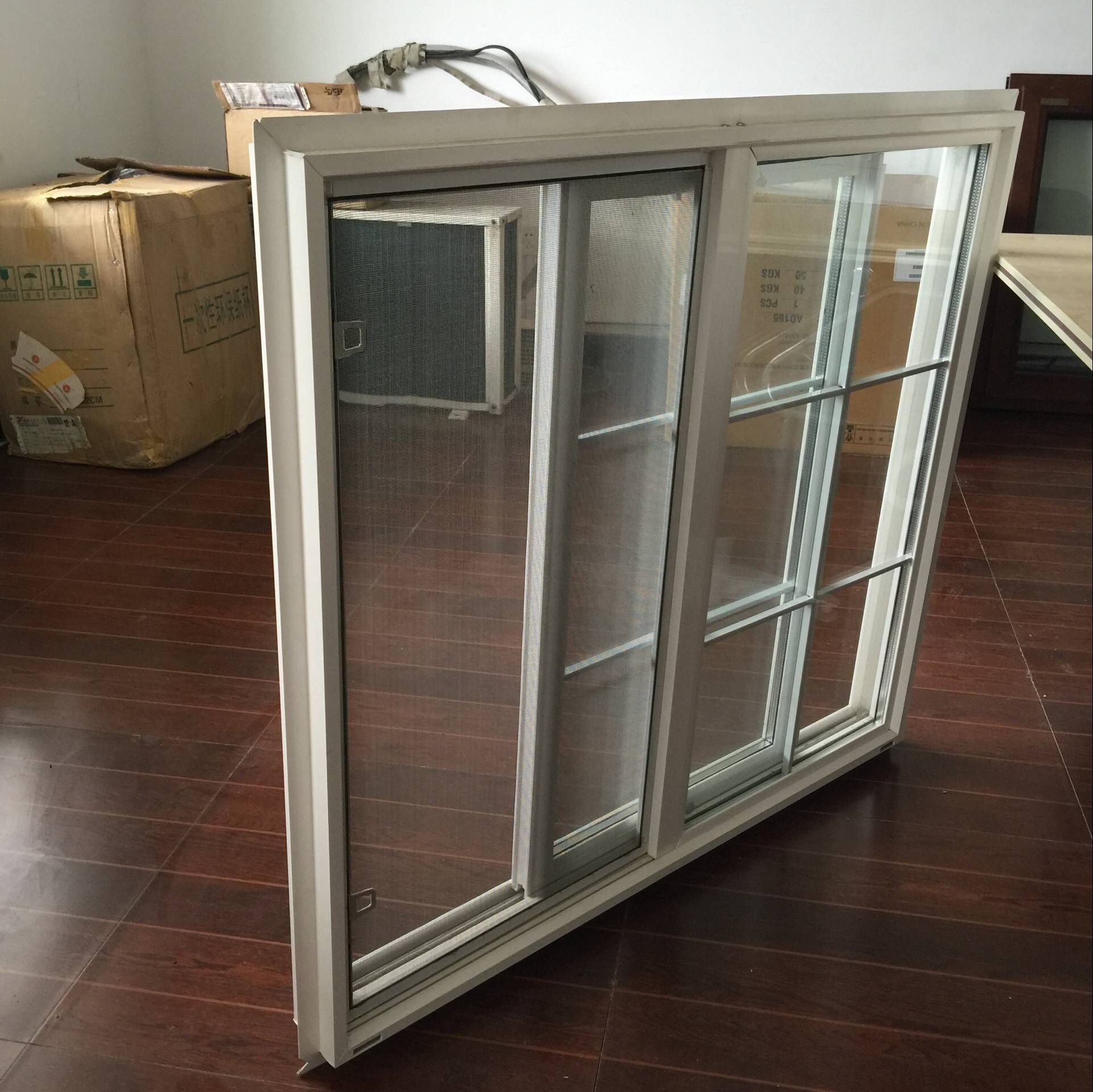 Minglei Manufacturers Factory white sliding windows plastic windows with mosquito net pvc sliding windows