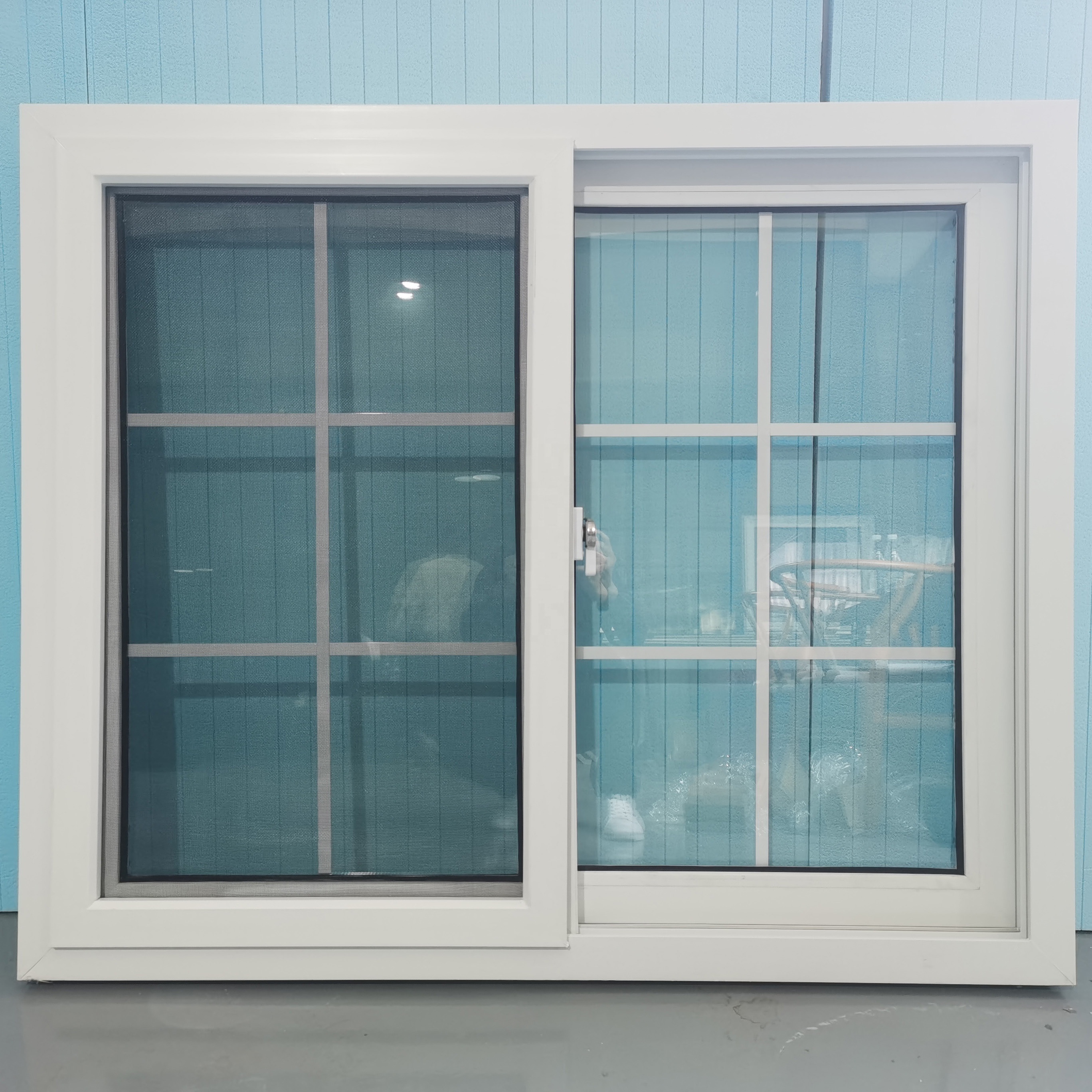 Minglei Upvc sliding glass window with mosquito net