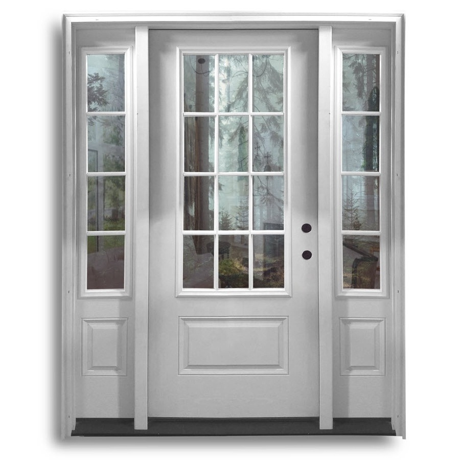 Minglei prehung fiberglass exterior front door with glass