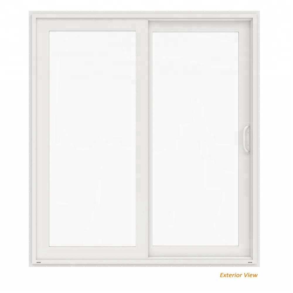 Minglei Balcony white vinyl upvc plastic sliding glass door