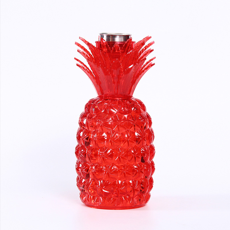 Wholesale business gift hookah suit color  fruit pineapple  acrylic water smoke chishaa hookah shisha with LED