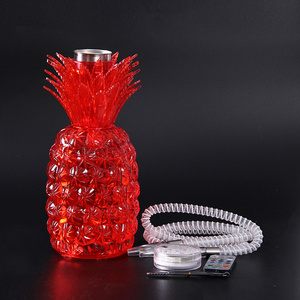 Wholesale business gift hookah suit color  fruit pineapple  acrylic water smoke chishaa hookah shisha with LED