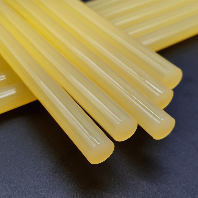 yellow Hot Melt Glue Stick 11mm No Attaching Hot Melt Silicon Bar For Gift Box silicone stick lighting