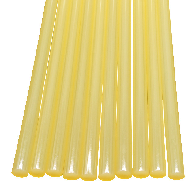 yellow Hot Melt Glue Stick 11mm No Attaching Hot Melt Silicon Bar For Gift Box silicone stick lighting