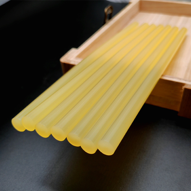 yellow Hot Melt Glue Stick 11mm No Attaching Hot Melt Silicon Bar For Gift Box silicone stick lighting