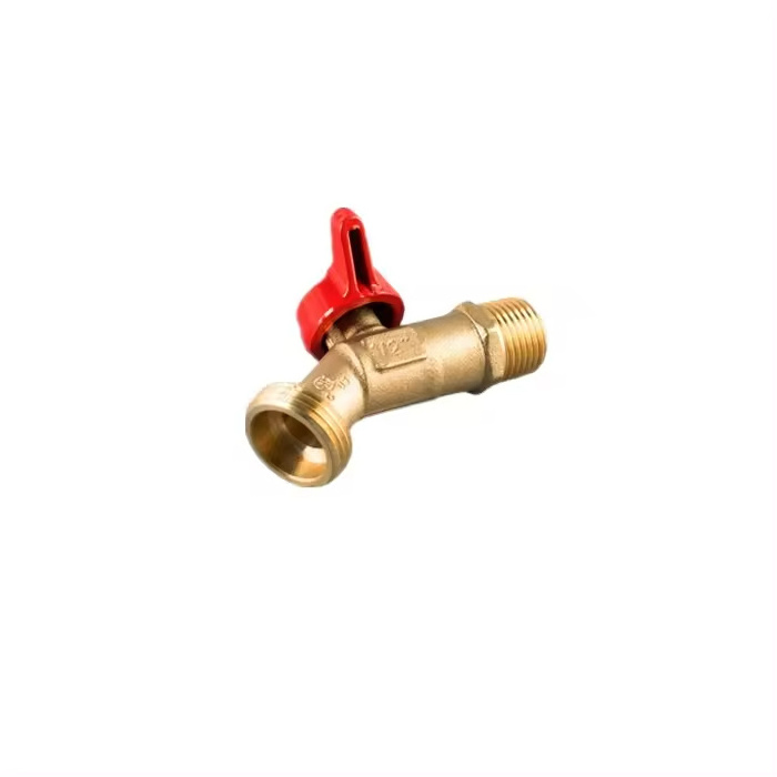 Garden hose fitting adapter water shutoff valve faucet 1/2inch brass hose angle valve with butterfly handle