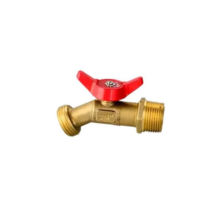 Garden hose fitting adapter water shutoff valve faucet 1/2inch brass hose angle valve with butterfly handle