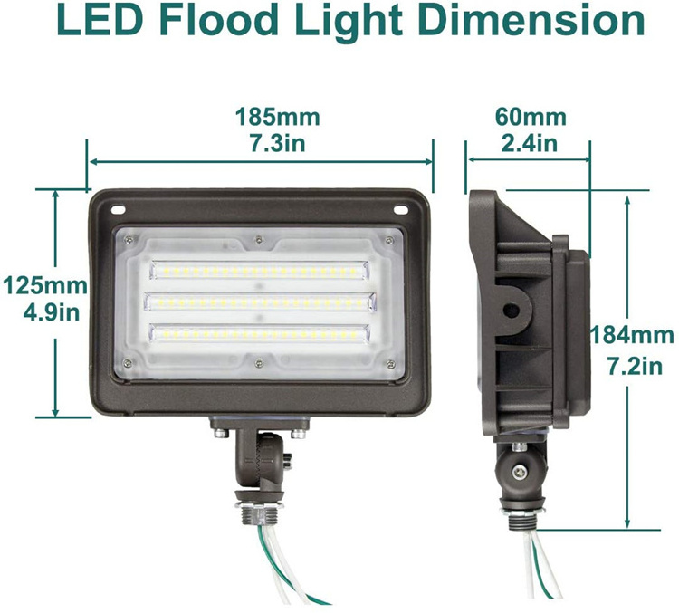 Knuckle Mount DLC ETL Listed 50W Floodlight Portable 50 Watts LED Flood Light