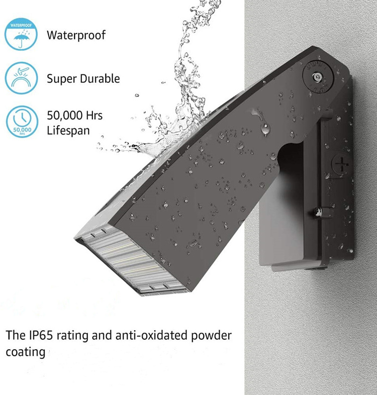 wholesale DLC ETL full cut-off wall packs adjustable angle 80w wallpack light led