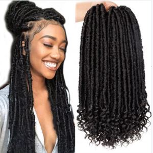 Goddess Locs Crochet Hair Straight Faux Locs With Curly Ends Soft Dreadlocks Crochet Hair Crochet Braid Hair