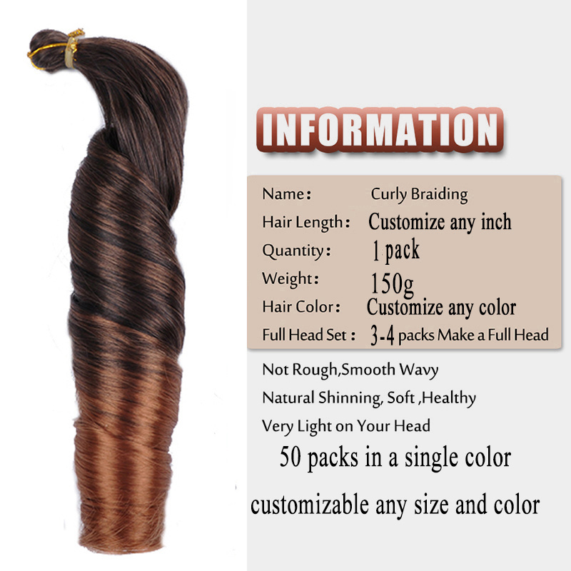 150g Hot Sale Products Nigeria Yaki Pony Style Braid Hair French Curl Attachment For Braids Curly Tip Curly Braiding Hair