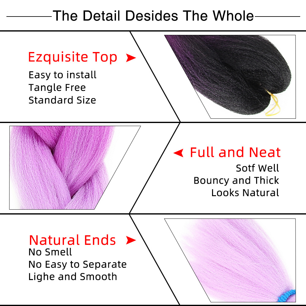 ProvideSample Hair Extension Wholesale for African Braids Ombre Expression Jumbo Hair Braid Synthetic Braiding Hair