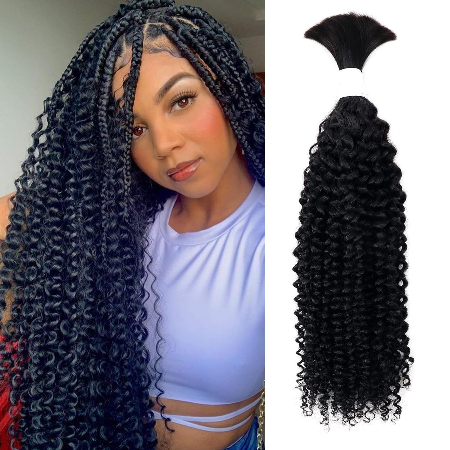 Provide Sample Cheap Human Hair For Braiding No Weft Deep Wave Bulk Indian Human Hair Extension Bundle Supplier Wholesale