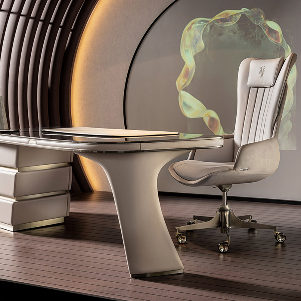 Minimalist Light Luxury Desk Fashion Postmodern Study Computer Desk Italian Office Writing Desk