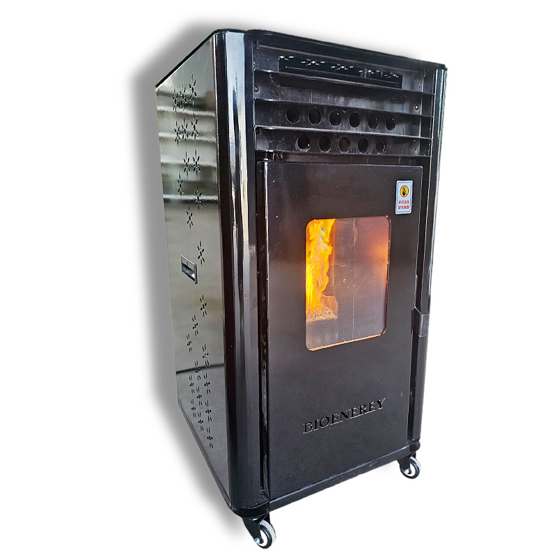 Biomass wood pellet heating fireplaces with dual feed systems are popular