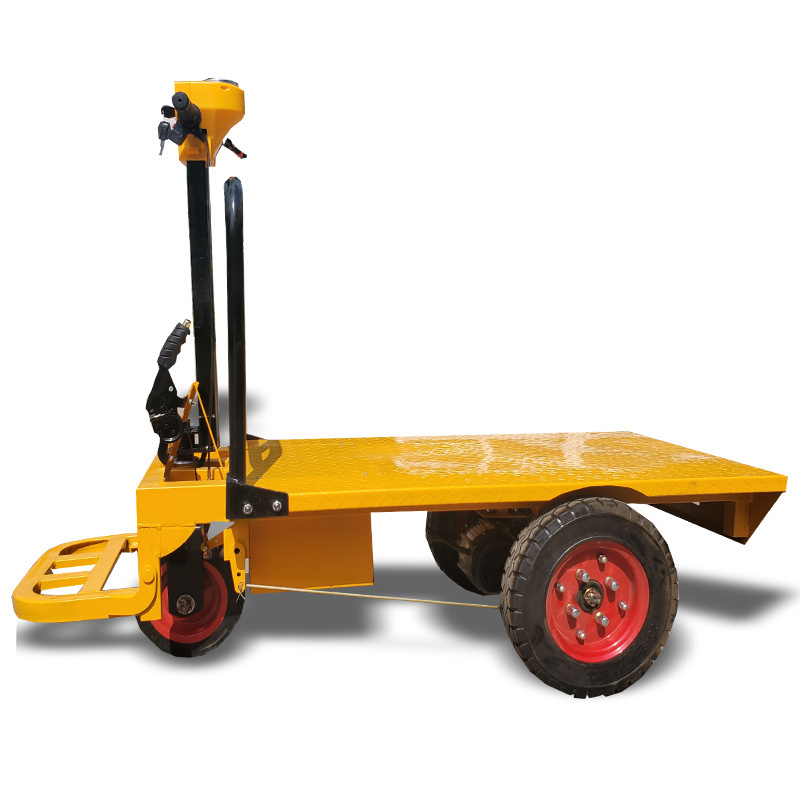 Factory direct supply electric flatbed trolley CE certification for warehouse transportation