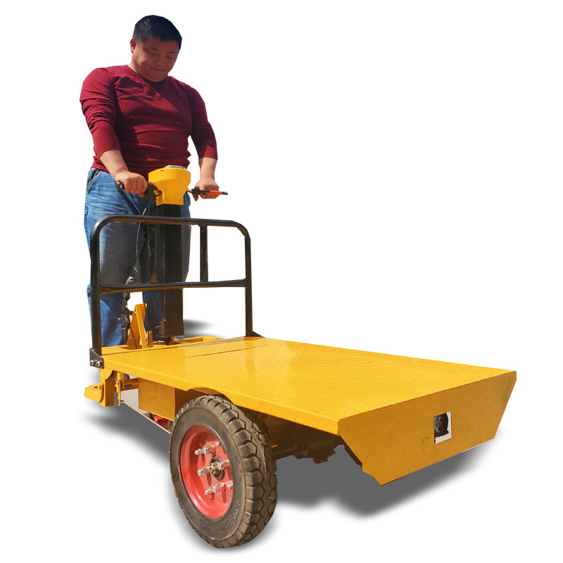 Electric flatbed transportation carts are cheap and popular for engineering and short distance transportation