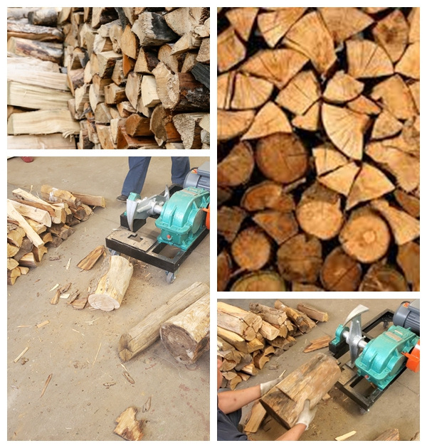 Cheap firewood processor electric wood log splitter wood cutting machine for sale