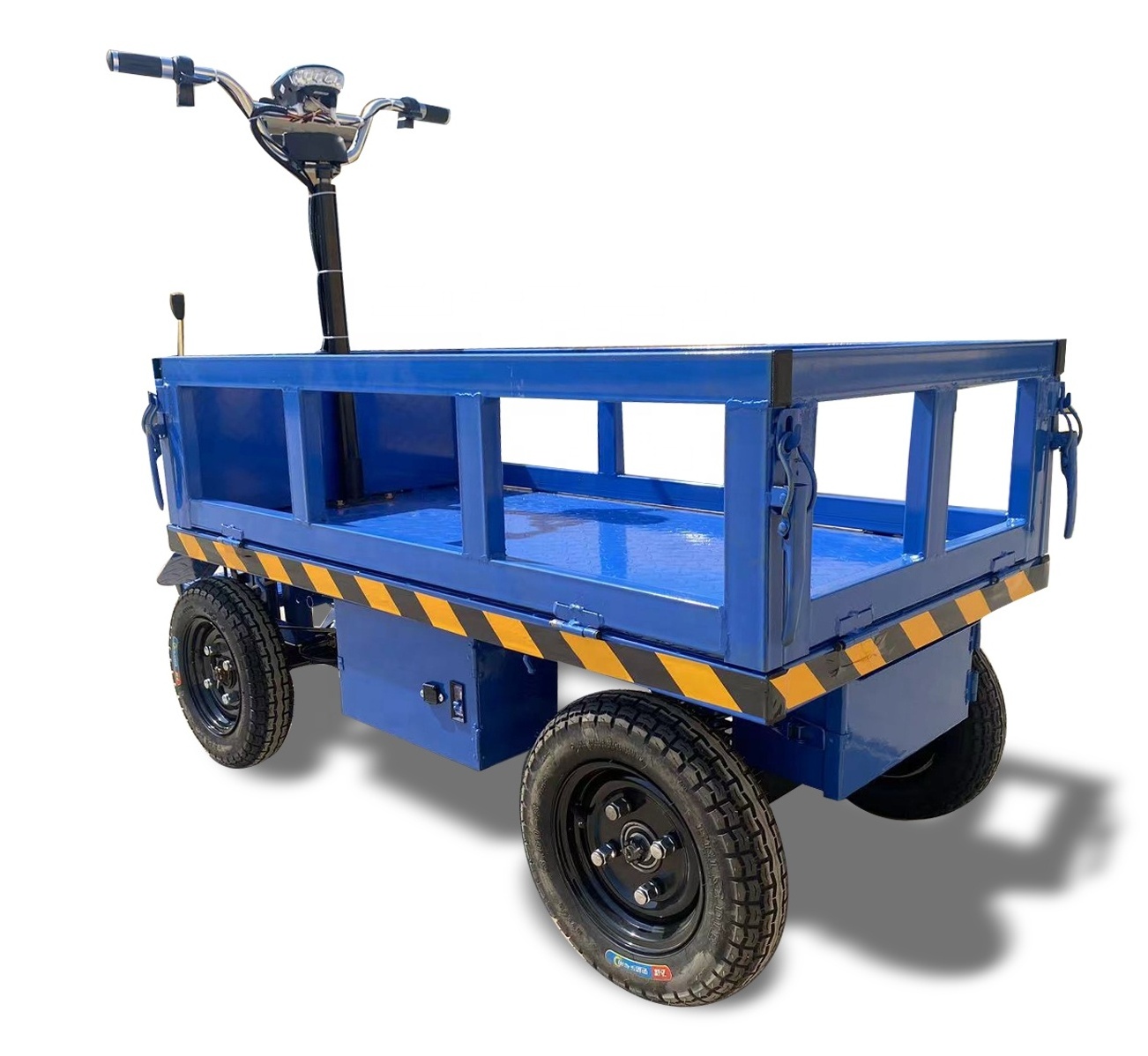 Four wheels 1000kg electric transport cart electric trolley electric flatbed truck for short distance transport