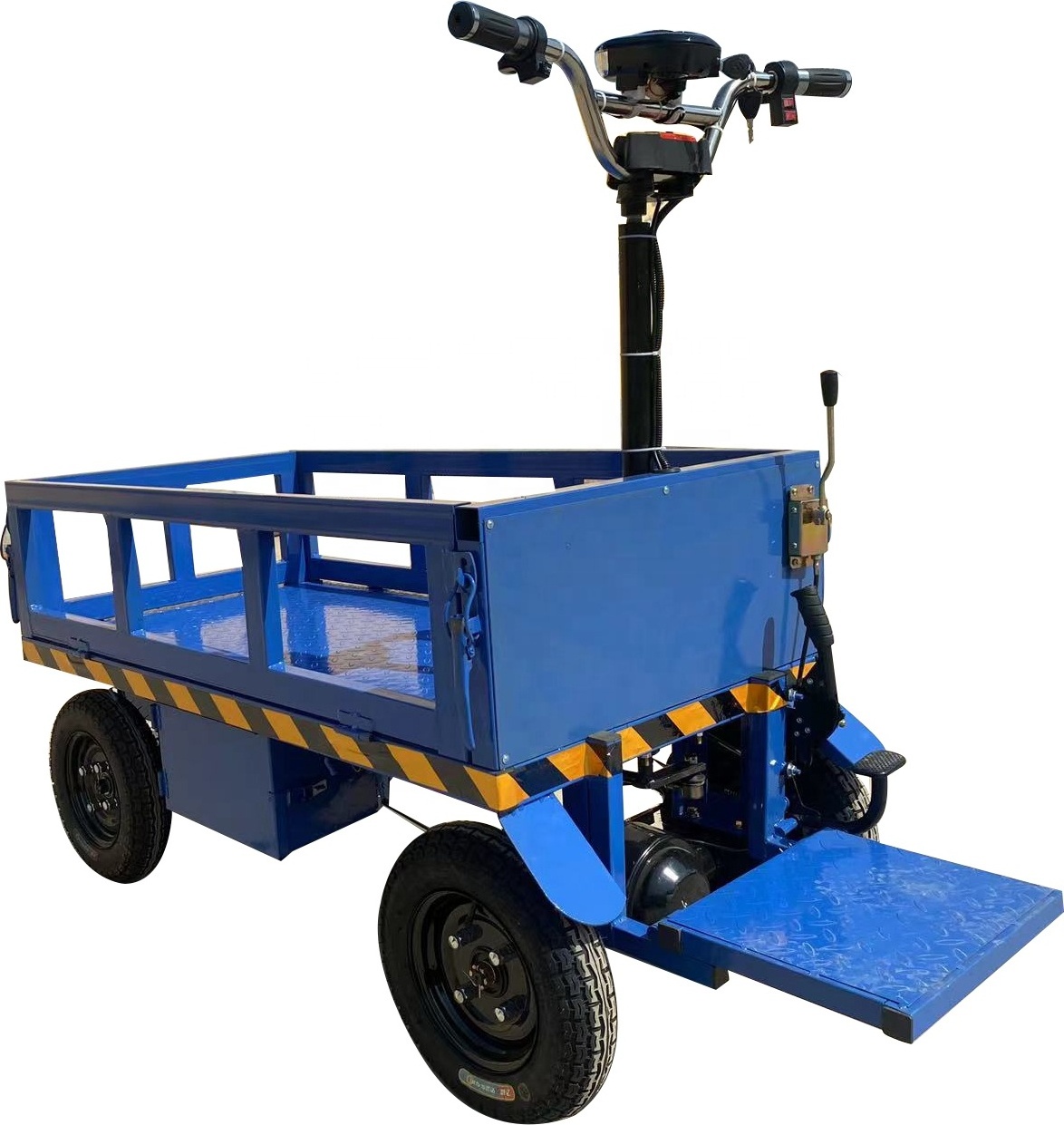 Four wheels 1000kg electric transport cart electric trolley electric flatbed truck for short distance transport