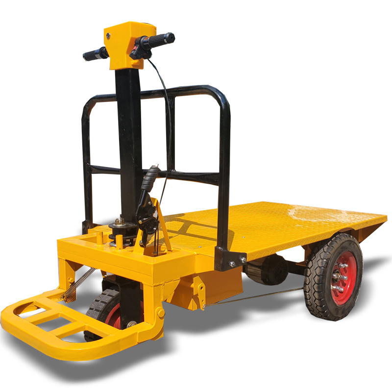 Factory direct supply electric flatbed trolley CE certification for warehouse transportation