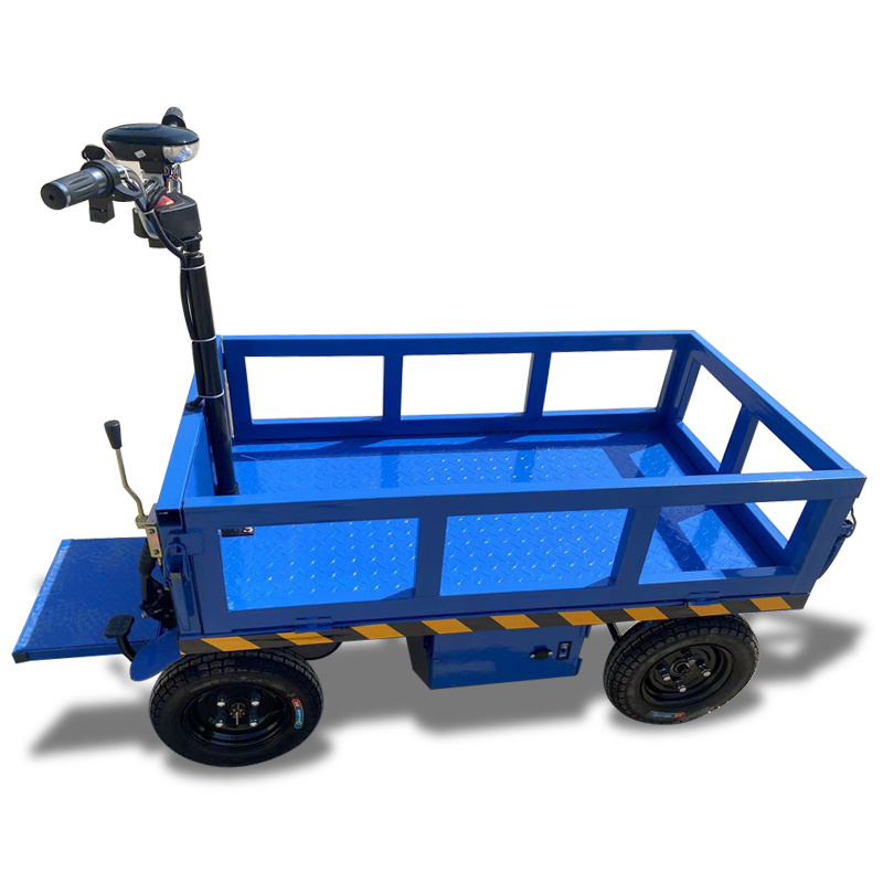 Four wheels 1000kg electric transport cart electric trolley electric flatbed truck for short distance transport